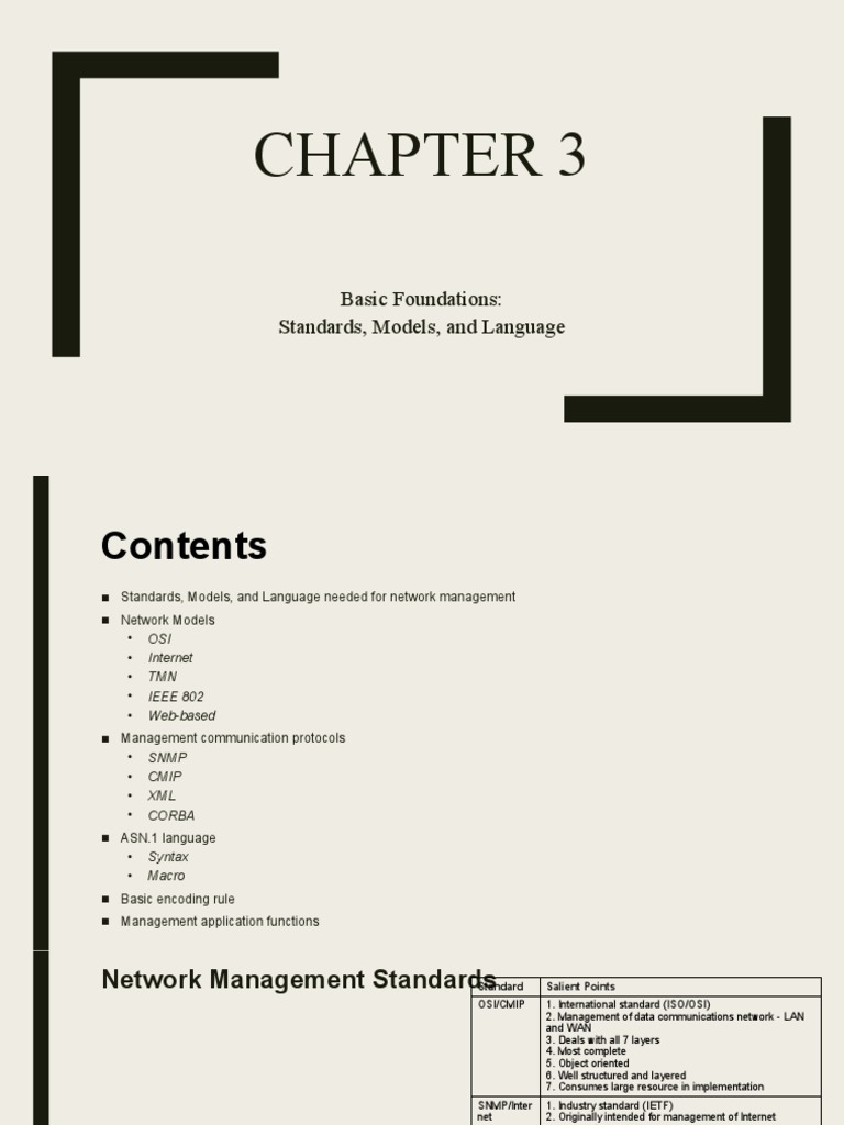 Network Management Standards Overview | PDF | Osi Model | Computer Network