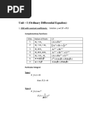 Unit - I (Ordinary Differential Equation)