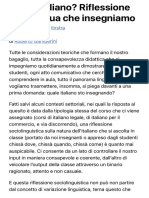 Quale italiano? Riflessione sulla lingua che insegniamo