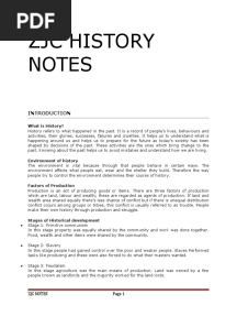 ZJC History Notes