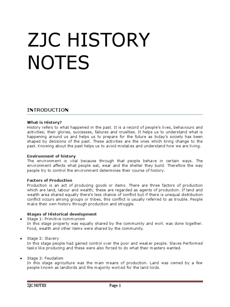 ZJC History Notes Overview | PDF | Ancient Egypt | New Kingdom Of Egypt