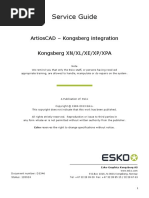 Service Guide: Artioscad - Kongsberg Integration Kongsberg Xn/Xl/Xe/Xp/Xpa