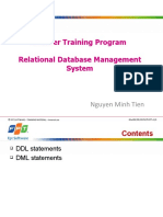 Fresher Training Program Relational Database Management System