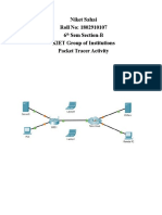 Niket Sahai Roll No: 1802910107 6 Sem Section-B KIET Group of Institutions Packet Tracer Activity