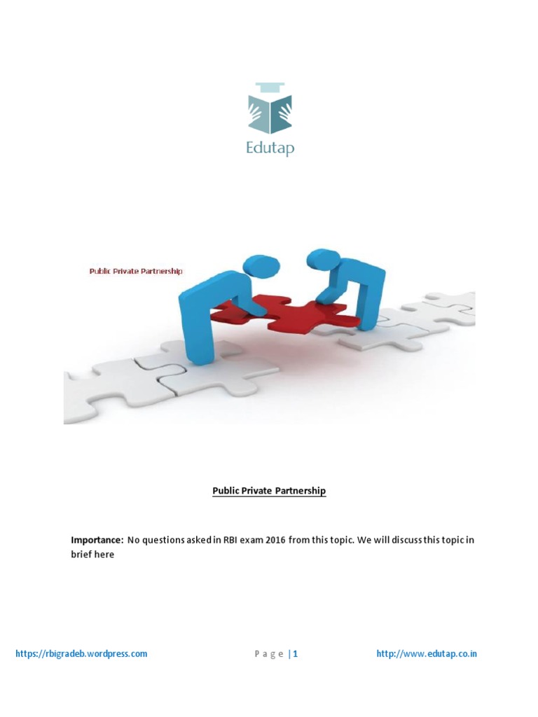 Overview of Public-Private Partnerships | PDF | Public–Private ...