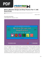 MCQ in Machine Design and Shop Practice Part 17 ME Board Exam