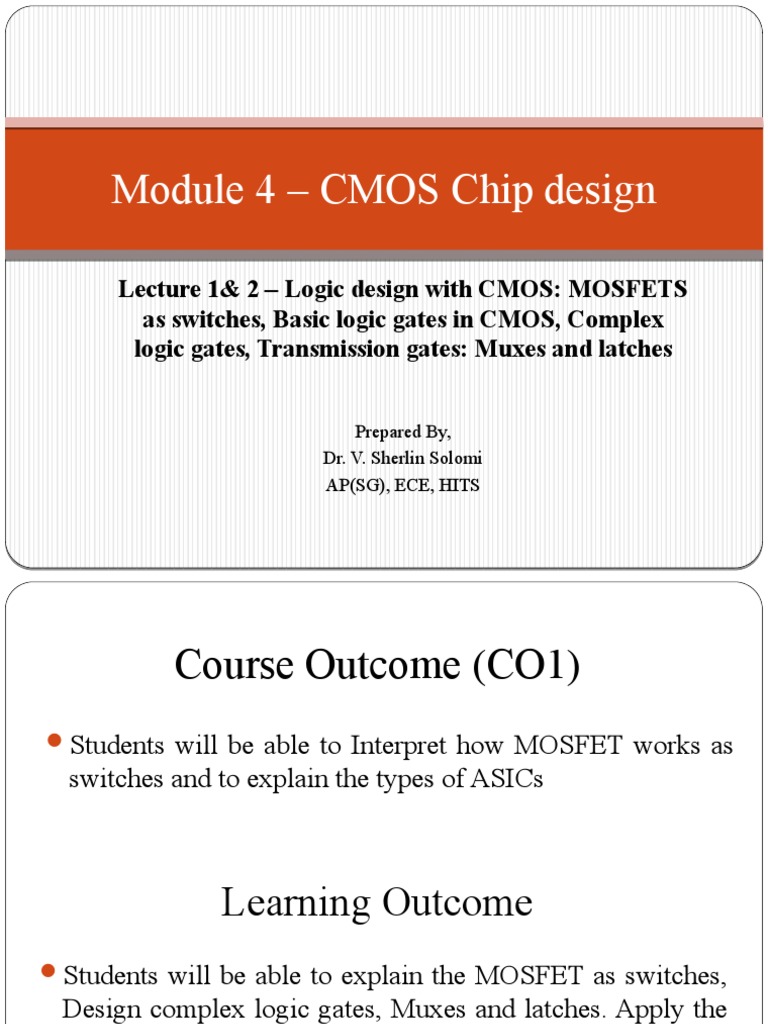 CMOS Logic Design Basics | PDF | Logic Gate | Cmos