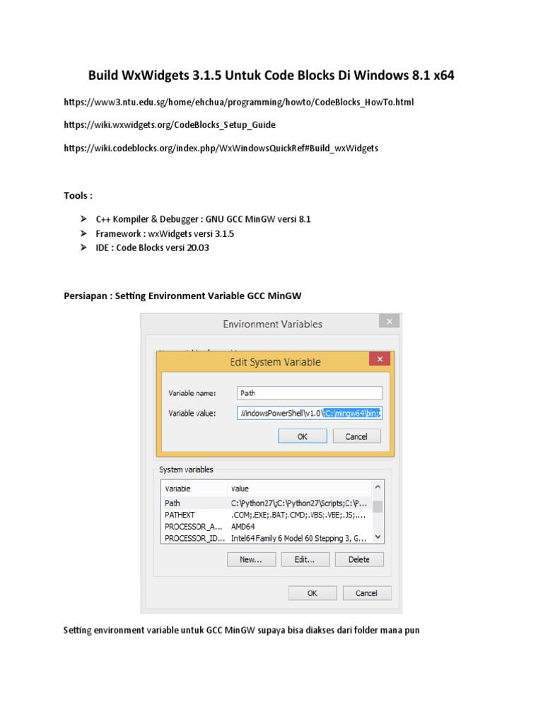 Build WxWidgets 3.1.5 on Code Blocks | PDF | Art | Computers