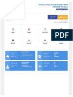 Vehicle Valuation Report For Private Vehicle: Maruti Suzuki Ertiga