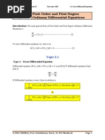 Chapter-2 First Order and First Degree Ordinary Differential Equations