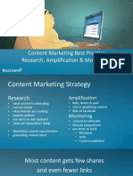 Content Marketing Best Practice Research, Amplification & Monitoring