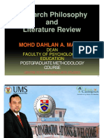 Research Philosophy and Literature Review: Mohd Dahlan A. Malek