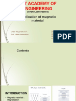 Application of Magnetic Material: (Materials Engineering)