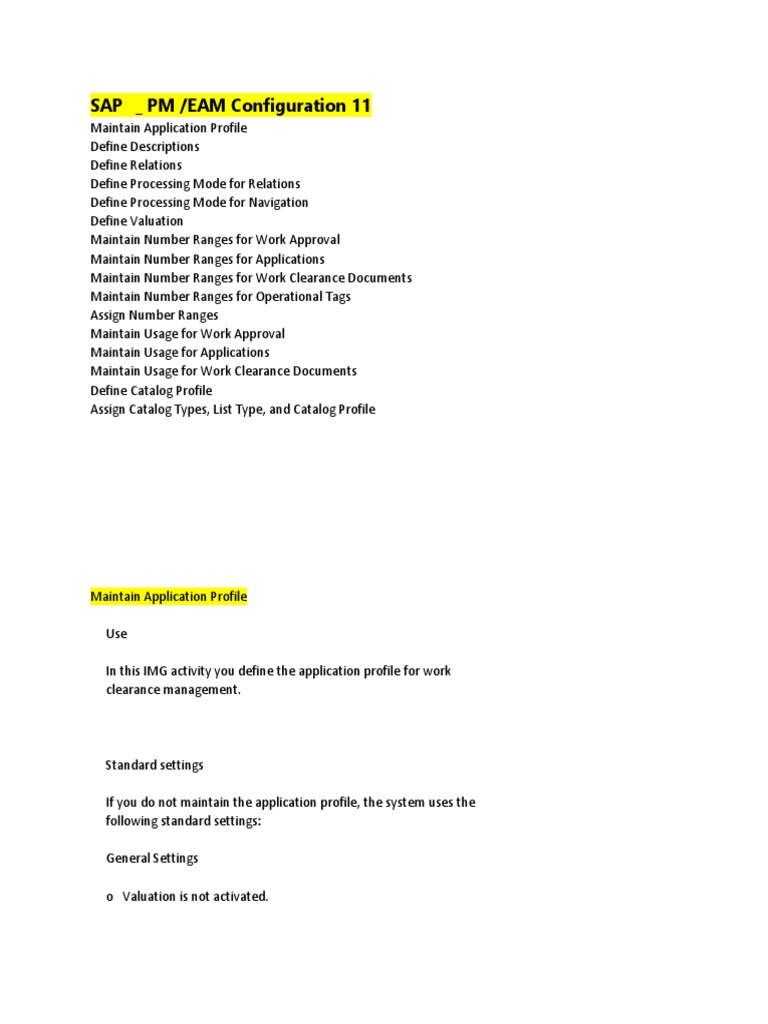 SAP - PM /EAM Configuration 11 | PDF | Real Estate Appraisal | Software