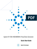 Agilent 81130A 400/660Mhz Pulse/Data Generator: Quick Start Guide