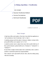 Module 5: Data Mining Algorithms: Classification