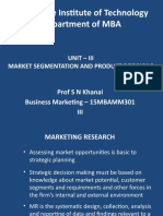 KLS, Gogte Institute of Technology Department of MBA: Prof S N Khanai Business Marketing - 15MBAMM301 III