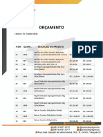 ORÇAMENTO CLIENTE Dr. Iraldo Melo