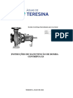 Instruções de Manutenção de Bomba Centrífugas