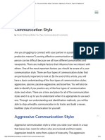 Types of Communication Styles - Assertive, Aggressive, Passive, Passive Aggressive
