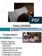 Challenges: of Remote Learning For Offline Learners