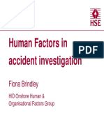 Human Factors in Accident Investigation: Fiona Brindley