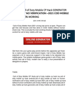 Call of Duty Mobile CP Hack GENERATOR