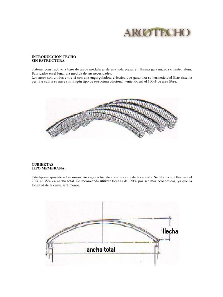 Arcotecho | PDF | Ingeniería estructural | Ingeniería de Edificación