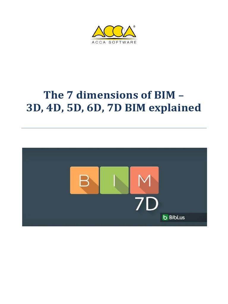 The 7 Dimensions of BIM 3D, 4D, 5D, 6D, 7D BIM Explained PDF