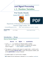 Advanced Signal Processing Lecture 1: Random Variables