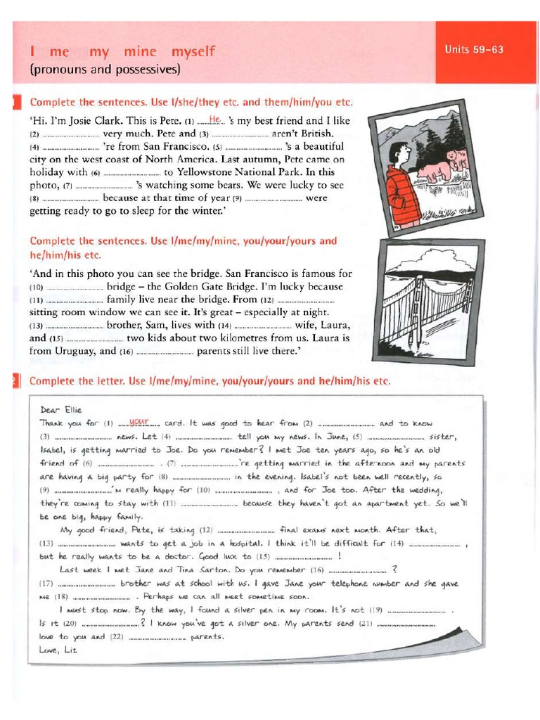 Exercises On Pronouns