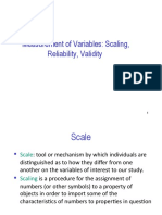 7 - Measurement of VariablesScallingReliability