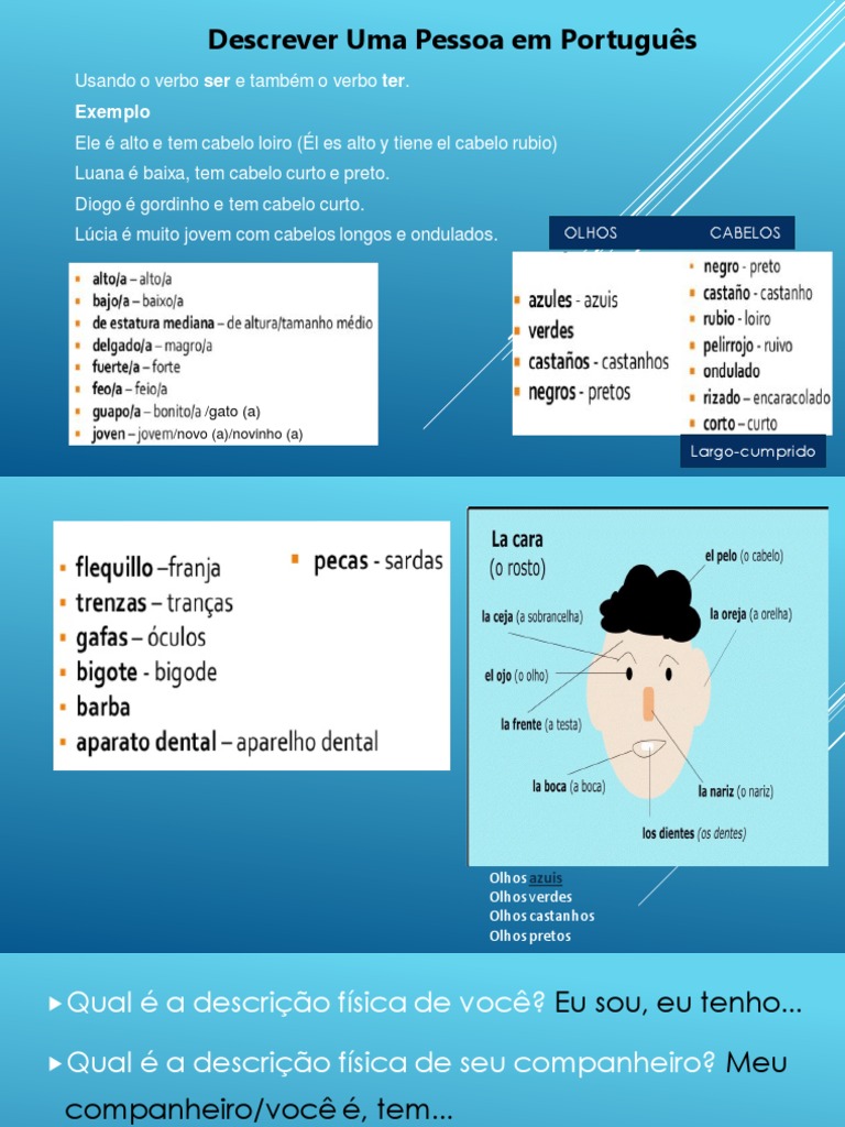 Descrever Uma Pessoa em Português | PDF
