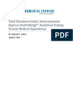 Total Dissolved Solids Method Equivalency