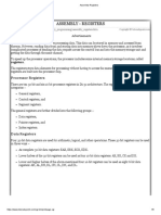 Assembly - Registers Assembly - Registers