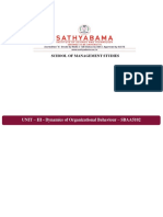 UNIT - III - Dynamics of Organizational Behaviour - SBAA5102