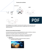 Tecnicas de Microfonia 'Reporte / Tecnico en Sonido