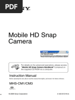 Mobile HD Snap Camera: Instruction Manual MHS-CM1/CM3