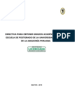 Directiva 001-De Grados Académicos Epg-2019 - Revision 27-3-19