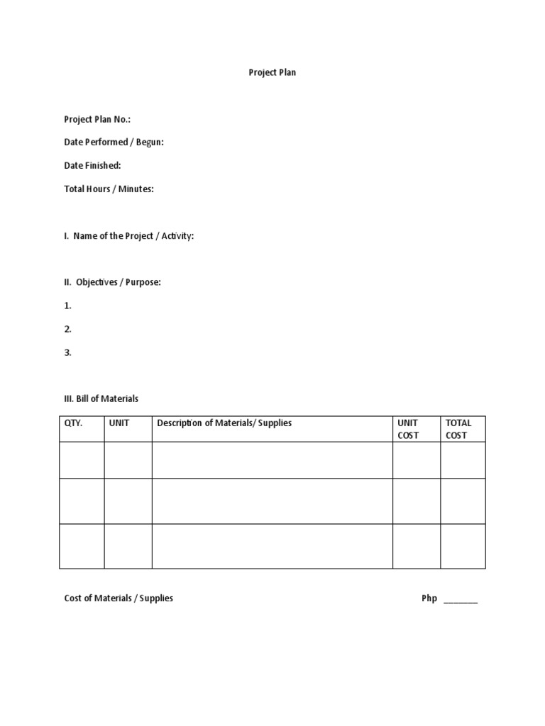 Comprehensive Project Plan Template | PDF | Computers | Technology ...