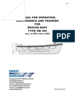Manual For and Training Operation, Maintenance FOR Rescue Boat TYPE: RB 400