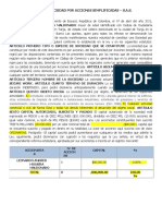 Constitución de Una Sociedad Por Acciones Simplificadas