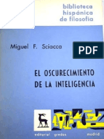 Sciacca, Michele Federico. - El Oscurecimiento de La Inteligencia [1973]