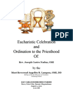 Eucharistic Celebration and Ordination To The Priesthood of