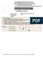 Soal PAT PAI Kelas 7 Semester 2 Tahun 2019