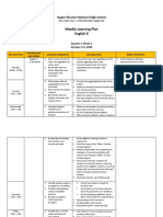 Weekly Learning Plan English 8: Upper Bicutan National High School