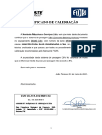 Certificado Calibração Da Balança Autobetoneira