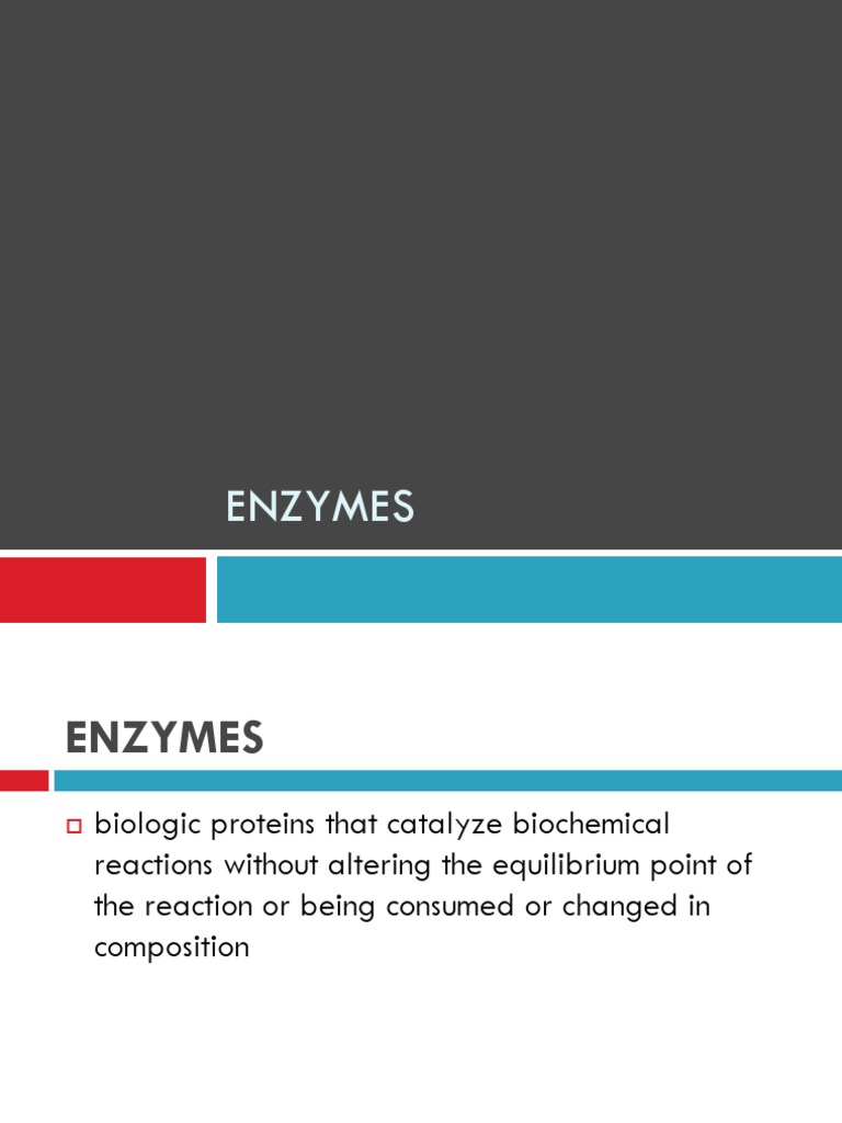 Enzymes Lecture PDF Enzyme Alanine Transaminase