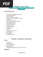 SELENIUM COURSE CONTENTS