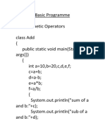 Java Programme